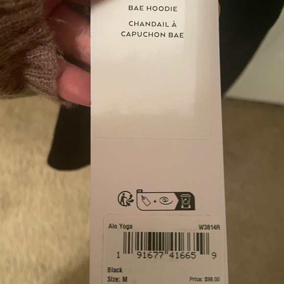ALO Yoga Black Bae Hoodie. NWT - Picture 3 of 6